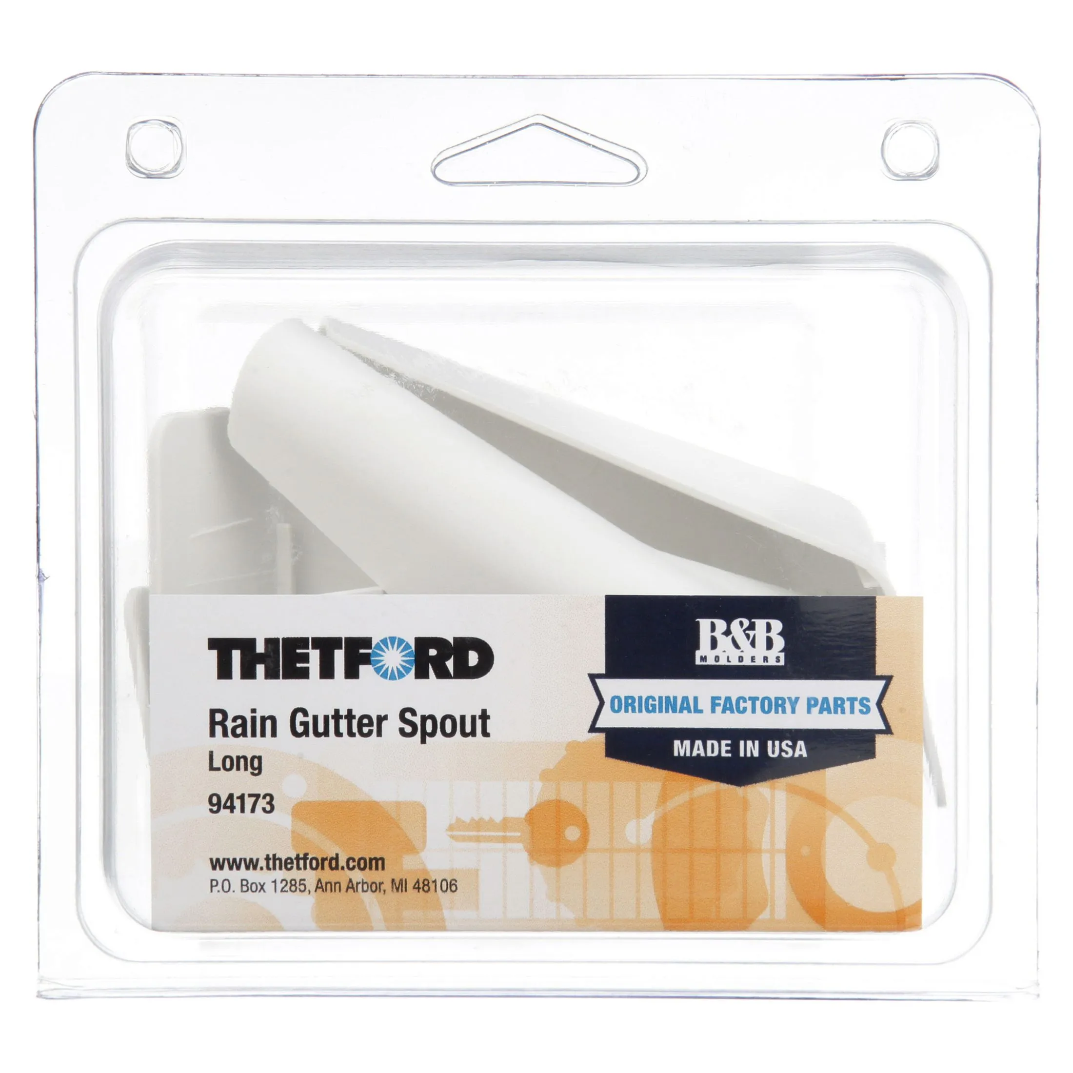Rigid Extended Rain Gutter Spo